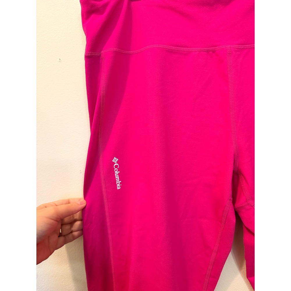 Columbia Womens Leggings XL Pink Omni-Wick Capri Activewear Gorpcore - Picture 3 of 9
